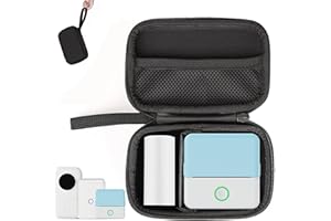 HUIJUTCHEN Funda Protectora para Mini Impresora fotográfica, Bolsa de Transporte Compatible con Memoking/Phomemo Portátil Bolsa para Impresora Térmica para Papel/Cable USB Accesorios(Sólo Caja)