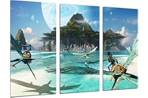 DKORARTE Cuadros 27401 Tableau moderne photographique, film, avatar 2, sens de l'eau, avatars, dragon, îles, 97 x 62 cm