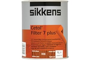 Sikkens Cetol Filter 7 Plus RM - Vernice speciale trasparente per esterni, colori e dimensioni assortiti 1 litro Rovere chiaro