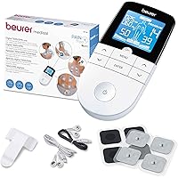 Beurer EM 49 Elettrostimolatore Digitale TENS EMS con Funzione Massaggio Relax, Bianco/Nero