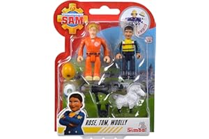 FIRMANSAM Selezione: Simba – Pompiere Sam Figure Set – Confezione doppia con Animale – Serie 4 – Action Figure Norman Steele Penny (Rose; Tom; Woolly)