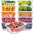 750ml, 1000ml, 650ml, 500ml Clear reusable Food Containers with Lids - [ 25 Pack] Microwavable Freezable Containers, Food Deli Containers for storage - Reusable meal Prep (750ML)