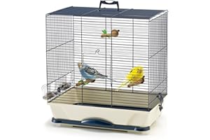 Vadigran Savic Primo 40 Cage pour Petit Oiseau BleuBeige 46 x 32 x 48 cm