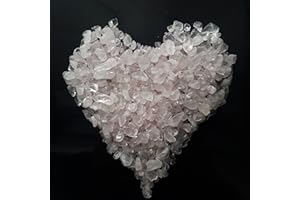 ZEN&TAO Natural Quartz Crystal Gemstone Semi-precious Stone Chips/Mini Tumblestones, Various Sizes and Weight, Decorative Stones (Rose Quartz, 5-7mm 100g)