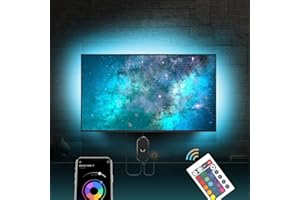Mexllex TV LED Lights, 4M TV Backlight for 50''-70'' TV, Music Sync LED TV Light with Bluetooth Function - RGB Color Changing Light Strip for Bedroom Home Party Theater (13.12ft)