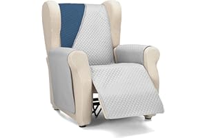 Martina Home Diamond Copridivano imbottito 1 Posto/Relax - Grigio/Blu