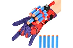 ZAZOOT Launcher Handschuh, 1 Set Spiderman Web Shooter, Spider Launcher Handschuhe, Spiderman Spielzeug Handschuh, Kinder, Spiderman Web Shooter