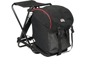 Abu Garcia Fishing Rucksack with Built-In Chair – Heavy-Duty, Water-Resistent Backpack for Anglers, Carp Fishing, Sea Fishing, Camping & Outdoor Adventures, Available in