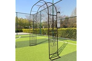 Wetsfgdg Rosenbogen Metall,Garten-Torbogen, Langlebig Und Geeignet Für Gärten, Balkone Und Hochzeiten.-L340xW40xH230cm-Bronze-B