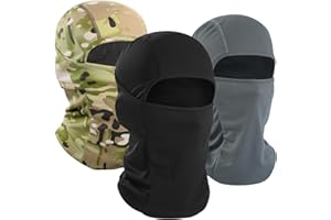 WTACTFUL 3 Pieces Balaclava Face Mask of Men - Ski Mask, Breathable Elastic Fit & Perfect for Outdoor Activities!