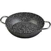 WECOOK! Granite Casserole Dish Low Induction Complete 32 cm, Forged Aluminium 5.1 Litres, Non-Stick PFOA-Free Stone, Riveted