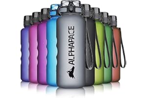 ALPHAPACE Bidon sportowy – szczelna butelka sportowa na wodę, wolna od BPA, do jazdy na rowerze i sportów na świeżym powietrzu, z wkładką na owoce
