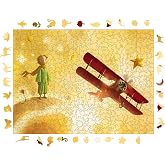 WePuzzleUp Ahşap Puzzle Yetişkin - K&uuml;&ccedil;&uuml;k Prens - 450 Par&ccedil;a, 29 x 39 cm - Yapıştırıcı Folyo Dahil - Benzersiz Şekilli Par&ccedil;alar