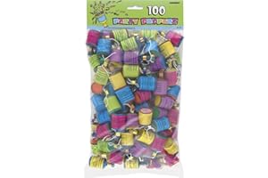 UNIQUE Multicolor Party Poppers - Pack of 100 - Fun and Easy to Use, Perfect for Celebrations and Special Occasions