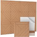 TONOR Panneau Mural Decoratif Adhesif, 60 cm x 60 cm – 4,32 m², 12 Pièces | 3D Wall Panel, Panneau Acoustique Anti Bruit Moderne, Deco Murale pour Interieur, Chambre, Salon, Bureau, Chêne