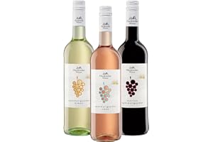OBERKIRCHER WINZER EG Oberkircher Winzer Wein-Probierpaket - GENUSSWEINE - Spätburgunder Blanc de Noir Weißwein trocken, Spätburgunder Rosé trocken & Merlot-Spätburgunder Rotwein halbtrocken (3 x 0,75l)