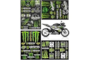 CULEB 4 Piezas Monstruo Garra Pegatinas para Motocicletas,Pegatina Genial e Impermeable para Casco de Motocicleta,Juego de Pegatinas para Motocicletas,Cascos,Vehículos Todoterreno,Patinetas