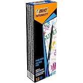 BIC Intensity Fine Liner İnce U&ccedil;lu Mavi Ke&ccedil;eli Kalem 12'li Kutu, 0.4 mm İnce Kalınlıkta U&ccedil;, Su Bazlı M&uuml;rekkep
