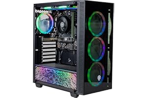 XUM IN FOR QUALITY XUM Titan Prebuilt Gaming PC: AMD Ryzen 5 5600G, Radeon Vega 7 Integrated Graphics, 16GB DDR4 RAM, 256GB NVMe SSD, 1TB HDD, 500W PSU 80+ Bronze, aRGB, WiFi 5, Windows 11 Home, Entry Level, Black Case