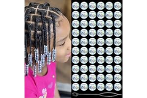 Auroriel 60PCS Perles AB à Tresser pour Enfants Filles Perles Rondes en Acrylique Transparent Pur avec Aide à l'Enfilage