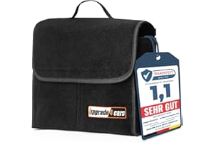 Upgrade4cars Auto Kofferraumtasche aus Filz mit Klett Fixierung Kfz Kofferraum Organizer Tasche für Werkzeug & Autopflege Autozubehör Innenraum Gadget Geschenke für Frauen Männer