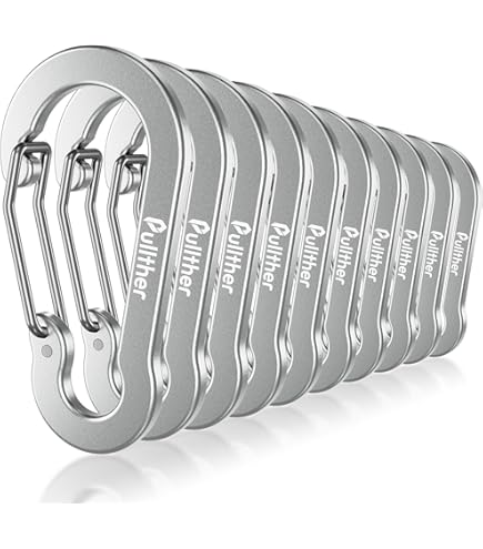 5x Schwerlast Karabiner 12KN (1200kg) - Aluminium Karabinerhaken Outdoor | 5 Farben Zur Auswahl