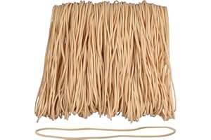 AOUOU Elastici in gomma, 180 mm, peso netto 190 g, grandi per forniture per ufficio, bidoni della spazzatura, cartelle per lettiera, grandi elastici in gomma resistenti (180 mm x 1,5 mm), beige