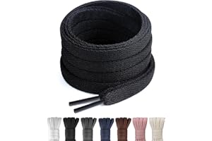 Yusimu Flat Trainer Shoe Laces,3 Pairs 8mm Wide Athletic Shoe String for Sneakers Sport Shoes,Durable Replacement Laces for Men,Women,and Kids,Suitable for Converse Air Force 1