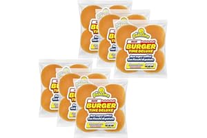 Mr. Dobelina Maxi Potato Roll Buns, 6 paquets de 4x80g, Petits pains moelleux, Pains moelleux, Pains de pommes de terre, Sans lactose, Idéal pour les Hamburgers américains et les Smash Burgers