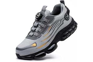 GUDECIUS Scarpe Antinfortunistiche Uomo Donna Scarpe da Lavoro Leggere Sportive Scarpe da Cantiere con Punta in Acciaio Antiscivolo Traspiranti 38-46 EU