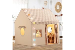 SMGBWAY Tienda de Campaña Infantil, Tienda de Campaña Infantil de Princesa, Casita Infantil Tela de Juegos con Ventanas, Casa de Juegos para Interiores y Exteriores, Cabaña Infantil para 3 a 13 años (01)