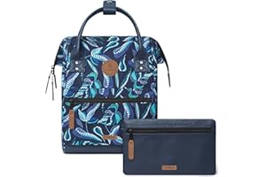CABAÏA CABAIA - Sac à Dos Adventurer Fontainebleau - Mini 10L - Déperlant - Compartiment Ordinateur Portable 10,5-2 Poches - Certifié Vegan - Sac Voyage, Affaires, École pour Homme et Femme - Bleu