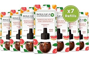 Botanica by Air Wick Scented Oil for Electrical Plug Diffuser Moroccan Mint and Pink Grapefruit Refill, 19 ml