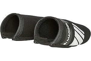 Madison Sportive Thermal Cycling Toe Covers - Black/Reflective, L/XL/Cycle Over Shoe Boot Mountain Road Bike Overshoe Footwear Windproof Foot MTB Commute Feet Clothing Hi Viz Bright Bicycle Wear