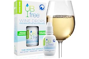 UB FREE Wine Drops - 1 Pack - Un dissolvant naturel de sulfite pour le vin blanc - Réduit naturellement les allergies au sulfite dans le vin - Fonctionne avec le champagne