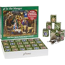Puzzle-Adventskalender Christmas Toy Store 1000 Teile – 24 Nummerierte Boxen, Fertig 66x49 Cm, Wiederverwendbar