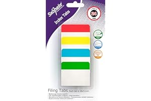 Snopake Onglets repositionnables extra épais 38x51mm - 24 onglets [Assortiment/Semi-transparent] 15883