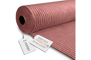 DreamRoots Tissu Velours Côtelé de 380 g/m² 140 cm de large - Rouleau Tissu Velours Ameublement Ginger Spice 1M