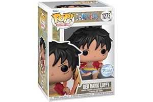 Funko Pop! Animation: One Piece - Red Hawk Luffy - Brille dans Le Noir - Chase - Figurine en Vinyle à Collectionner - Idée de Cadeau - Produits Officiels - Jouets pour Les Enfants et Adultes