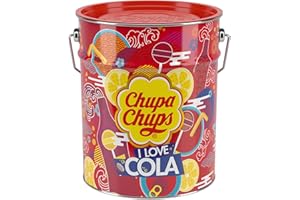 Chupa Chups Fresh Cola - 150er Lolli-Dose in den Geschmacksrichtungen Cola und Cola-Zitrone - Leckere Lollipops mit klassischem Cola-Geschmack, Ideal als Vorrat oder Geschenk 1.8kg