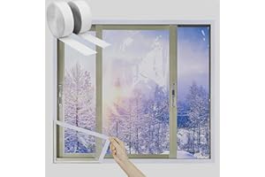 CEASELESLY Lsolante per Finestre,Pellicola Isolante Trasparente,Agenti Atmosferici Inverno Antigelo TPU Film Morbido Ripstop,Nastro BiadesivoFacile Installazione (120cm*200cm)