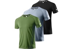 Boyzn 1, 3, 5 or 7 Pack Men's Workout Running Shirts, Dry Fit Moisture Wicking T-Shirt, Gym Athletic Short Sleeve Tee Shirts