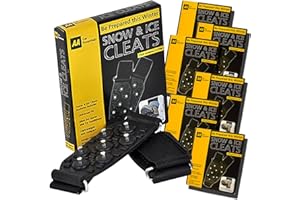 Guaranteed4Less Snow Ice Grips Grippers Winter Over The Shoes Boots Universal Metal Spikes Studs