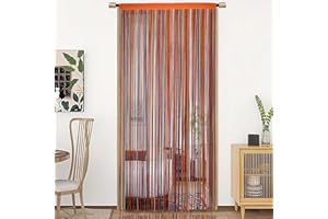 HSYLYM String Door Cortina Decoraciones para Ventanas Divisor de Habitaciones Decoraciones para Habitaciones Cortina Individual para Ventana W90xL200cm Multicolor