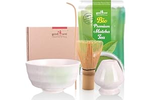 ‎GOODWEI Matcha kompletny zestaw wraz z Herbata Bio Matcha (Shiro)