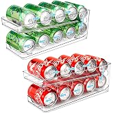BingoHive 2 Pack FIFO Rolling Dispenser Cans Refrigerator, Load 10 Cans | Refrigerator Can Organizer Fridge Dispenser Cans Fr