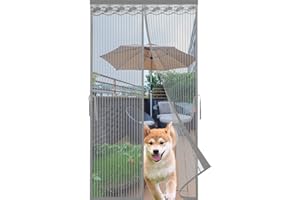 MEEYI Zanzariere Magnetiche su Misura 125x225cm, Tenda per Zanzare Porta Tenda Anti Zanzare su Misura Mute Prova di Polvere Tende Zanzariere Magnetiche per La Stanza dei Bambini, Grigio
