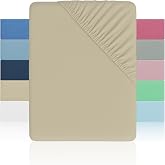 H HANSEL HOME Fitted Sheet for Bed 105 cm &ndash; Height 28 cm &ndash; Soft and Breathable Microfibre &ndash; Fitted Sheets &ndash; Fitted Sheet 105