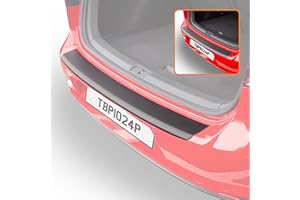 Travall Car Boot Bumper Protector Compatible with Volkswagen Golf Hatchback Mk7 (2012-2019) - Vehicle-Specific Black Smooth Plastic Bumper Protection against Scuffs and Scratches