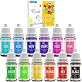 Food Colouring - 12 Colours x 10ml Liquid Variety Cake Icing Food Colouring Kit for Baking, Fondant, Cooking and Decorating - Vibrant Food Colour Dye for Airbrush, DIY Slime Making and Crafts - 120ml